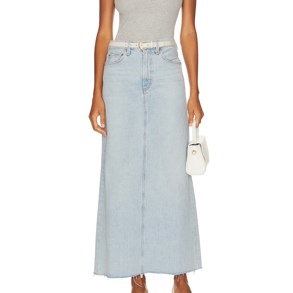 Agolde Hilla Denim Maxi Skirt
